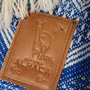 Blue and White Throw Blanket